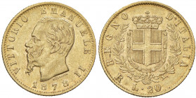 Vittorio Emanuele II (1861-1878) 20 Lire 1878 R - Nomisma 868 AU

BB