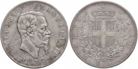 Vittorio Emanuele II (1861-1878) 5 Lire 1877 - Nomisma 901 AG Sigillata BB/SPL da Massimo Filisina.

BB/SPL