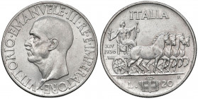 Vittorio Emanuele III (1900-1946) 20 Lire 1936 - Nomisma 1094 AG R Minimi segnetti e colpetti.

qFDC/FDC
