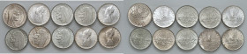 Repubblica Italiana (1946-2001) Lotto di 10 monete in argento - AG Come da foto.

Da SPL a qFDC