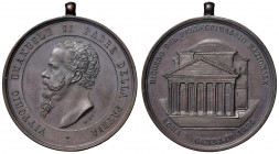 Medaglia 1884 ricordo del pellegrinaggio nazionale alla tomba di Vittorio Emanuele II - AE (g 21,40 - Ø 38 mm)

SPL-FDC