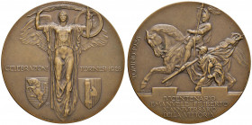 Torino Vittorio Emanuele III - Medaglia 1928 IV centenario Emanuele Filiberto X anniversario della vittoria - AE (g 51,92 - Ø 50 mm)

SPL
