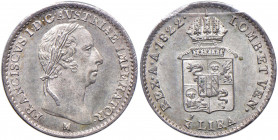 Milano - Francesco I Asburgo-Lorena (1815-1835) - 1/4 di Lira 1822 - D/ Testa laureata R/ Stemma inquartato di Milano e Venezia - Gig. 81 Ag NC - Sigi...