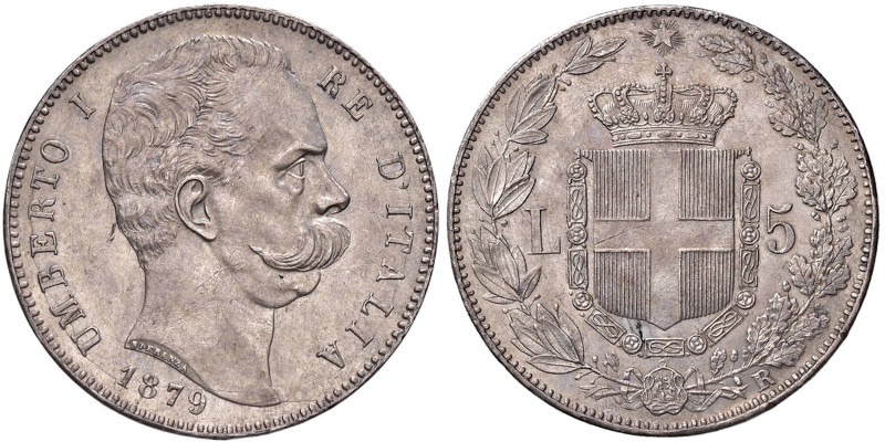 Regno d'Italia - Umberto I (1878-1900) - 5 Lire 1879 - Gig. 24 Ag (25,01 g)
 
...