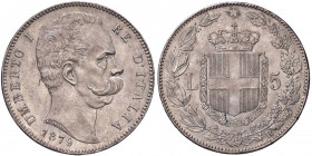 Regno d'Italia - Umberto I (1878-1900) - 5 Lire 1879 - Gig. 24 Ag (25,01 g)
 
migliore di SPL