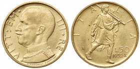 Regno d'Italia - Vittorio Emanuele III (1900-1946) - 50 Lire 1932 X Littore - Gig. 22 Au (4,42 g)
 
FDC