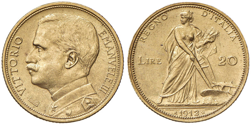 Regno d'Italia - Vittorio Emanuele III (1900-1946) - 20 Lire 1912 Aratrice - Gig...