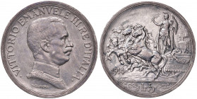 Regno d'Italia - Vittorio Emanuele III (1900-1946) - 5 Lire 1914 Quadriga Briosa - Gig. 72 Ag (25,01 g) RR
 
SPL