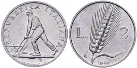 Repubblica Italiana - (dal 1946) - 2 Lire 1946 Spiga - Gig. 324 It (1,77 g) R
 
FDC