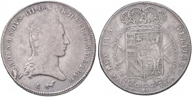 Firenze - Ferdinando III di Lorena (1790-1801) Primo periodo - Francescone 1800 - Mir 405/9 Gig. 32 Ag (26,94 g) RR
 
MB-BB