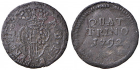Firenze - Ferdinando III di Lorena (1790-1801) Primo periodo - Quattrino 1792 - Mir 412/2 Gig. 60 Cu (0,56 g) R
 
qBB