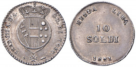 Firenze - Ferdinando III di Lorena (1814-1824) Secondo periodo - 10 Soldi 1821 - Mir 439/1 Gig. 49 Ag (1,92 g) - Minime tracce di pulizia
 
SPL
