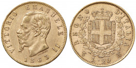 Vittorio Emanuele II (1861-1878) - 20 Lire 1863 Torino - Gig. 7 Au
 
BB-SPL