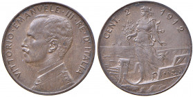 Vittorio Emanuele III (1900-1946) - 2 Centesimi 1912 Italia su prora - Gig. 302 Cu (2,00 g) NC
 
Migliore di SPL
