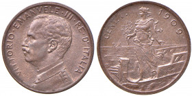 Vittorio Emanuele III (1900-1946) - Centesimo 1909 Italia su prora - Gig. 313 Cu (1,00 g)

FDC