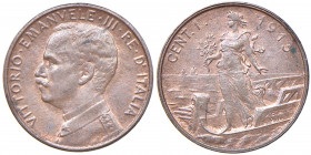 Vittorio Emanuele III (1900-1946) - Centesimo 1913 Italia su prora - Gig. 317 Cu (0,99 g) NC

qFDC