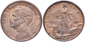 Vittorio Emanuele III (1900-1946) - Centesimo 1914 Italia su prora - Gig. 318 Cu (1,01 g)

FDC