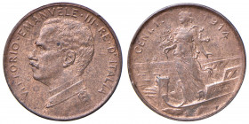 Vittorio Emanuele III (1900-1946) - Centesimo 1914 Italia su prora - Gig. 318 Cu (0,99 g)

qFDC