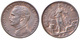 Vittorio Emanuele III (1900-1946) - Centesimo 1916 Italia su prora - Gig. 318 Cu (1,01 g)

qFDC