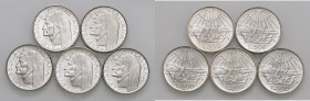 Repubblica Italiana (dal 1946) - 500 Lire 1965 "Dante Alighieri" - Insieme di cinque monete
 
FDC