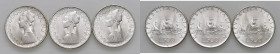 Repubblica Italiana (dal 1946) - 500 Lire 1967 "Caravelle" - Insieme di tre monete
 
FDC