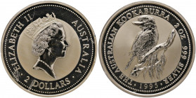 Australia - Elisabetta II - 2 Dollari 1995 "kookaburra" - KM# 261 Ag (2 oz) - In capsula originale
 In capsula originale
FS