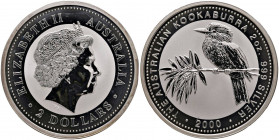 Australia - Elisabetta II - 2 Dollari 2000 "kookaburra" - KM# 417.1 Ag (2 oz)
 In capsula
FS