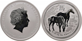Australia - Elisabetta II - 2 Dollari 2014 "Anno del Cavallo" - KM# 2112 Ag (2 oz)
 In capsula
n.d.