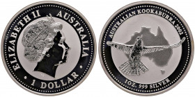 Australia - Elisabetta II - Dollaro 2002 "kookaburra" - Km# 691 Ag (1 oz)
In capsula
FS