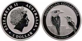 Australia - Elisabetta II - Dollaro 2017 "Kookaburra" - Ag (1 oz)
In capsula
FS