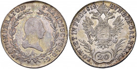 Austria - Francesco I (1804-1835) - 20 Kreuzer 1812 A - KM# 2142 Ag (6,67 g)
 
qSPL