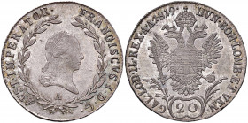 Austria - Francesco I (1804-1835) - 20 Kreuzer 1819 A - KM# 2143 Ag (6,66 g)
 
qFDC-FDC