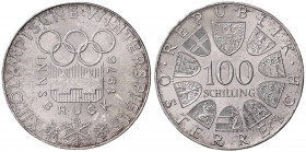 Austria - Repubblica (1946-2001) - 100 Schilling 1974 "Giochi Olimpici Invernali Innsbruck" - KM# 2926 Ag
 
FDC