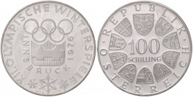 Austria - Repubblica (1946-2001) - 100 Schilling 1974 "Giochi Olimpici Invernali Innsbruck" - KM# 2926 Ag - In bustina originale
 
FS