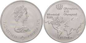 Canada - Elisabetta II - 10 Dollari 1973 "Olimpiadi Montreal 1976" - KM# 86.1 Ag
 In capsula
FDC