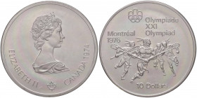 Canada - Elisabetta II - 10 Dollari 1974 "Olimpiadi di Montreal - Lacrosse" - KM# 96 Ag
 In capsula
FDC