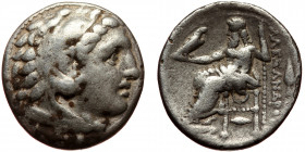 Macedonian Kindgdom, Alexander III (336-323 BC), Colophon, AR drachm (Silver, 17,2 mm, 4,14 g). Obv: Head of Herakles in lion-skin headdress to right....