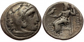 Macedonian Kindgdom, Alexander III (336-323 BC), mint in Asia, AR drachm (Silver, 17,9 mm, 4,07 g). Obv: Head of Herakles in lion-skin headdress to ri...