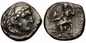 Macedonian Kindgdom, Alexander III (336-323 BC), Sardes, AR drachm (Silver, 16,8 mm, 3,89 g). Obv: Head of Herakles in lion-skin headdress to right. ...