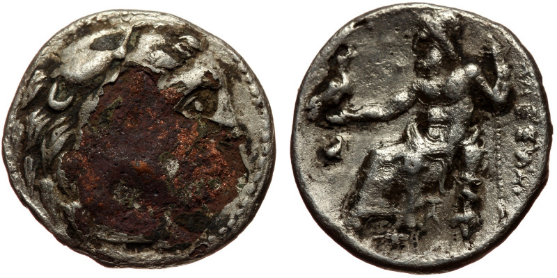 Macedonian Kindgdom, Alexander III (336-323 BC) or diadochoi, drachm subaeratus ...