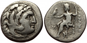 Macedonian Kindgdom, Alexander III (336-323 BC), Abydos, AR drachm (Silver, 18,7 mm, 3,97 g), ca. 310-301 BC. Obv: Head of Herakles in lion-skin headd...