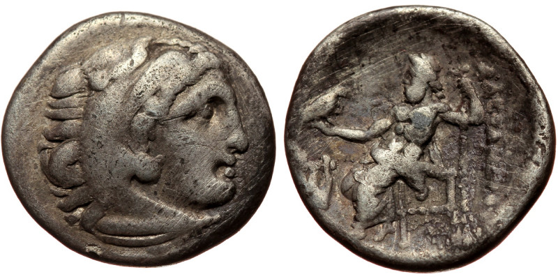Macedonian Kindgdom, Alexander III (336-323 BC) or diadochoi, AR drachm (Silver,...