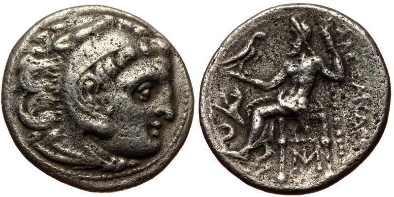 Macedonian Kindgdom, Alexander III (336-323 BC) or diadochoi, AR drachm (Silver,...