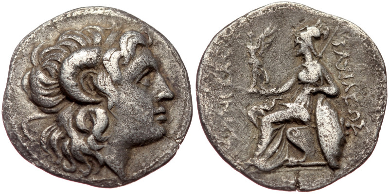 Lysimachos (305-282 BC) AR Drachm (silver, 3,85 g, 19 mm) ? Obv: Diademed head o...