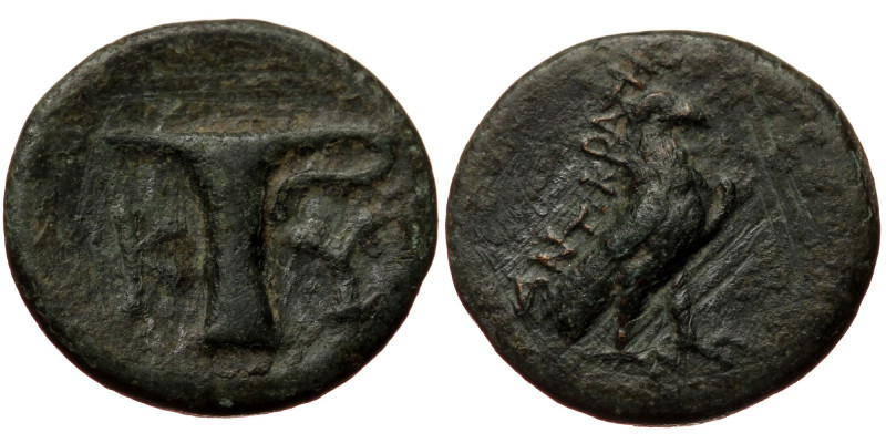 Aeolis, Kyme, AE chalkous (Bronze, 15,1 mm, 2,00 g), ca. 300-250 BC. Obv: Eagle ...