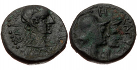 Lycia-Pamphilia, Magydus, AE (bronze, 5,29 g, 17 mm) Tiberius (14-37 AD) Obv: ΤΙΒΕΡΙΟϹ ΚΑΙϹΑΡ; laureate head of Tiberius, r.
Rev: ΜΑΓΥΔ[ƐⲰΝ] Η; jugat...