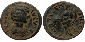 Pisidia, Antiocheia, Julia Domna (193-217), AE (Bronze, 23,4 mm, 5,19 g). Obv: IVLIA - AVGVST, draped bust of Julia Domna to right. Rev. AN - TIOCH - ...