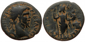 Pisidia, Antiocheia, Septimius Severus (193-211), AE (Bronze, 22,1 mm, 5,36 g). Obv: [L] SEPT SEV PERT AVG I - MP, radiate head of Septimius right. 
...