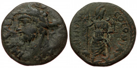 Pisidia, Antiocheia, Septimius Severus (193-211), AE (Bronze, 21,6 mm, 4,85 g). Obv: IMP CAES - SEP [SEV AVC], laureate head of Septimius to left. 
R...