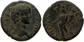Pisidia, Antiochia, AE 22 (bronze, 5,94 g, 22 mm) Caracalla (198-217) Obv: MP C M AUR ANTONINI AV Bust laureated r.
Rev: ANTIOCH GENI COL CA Tyche l....